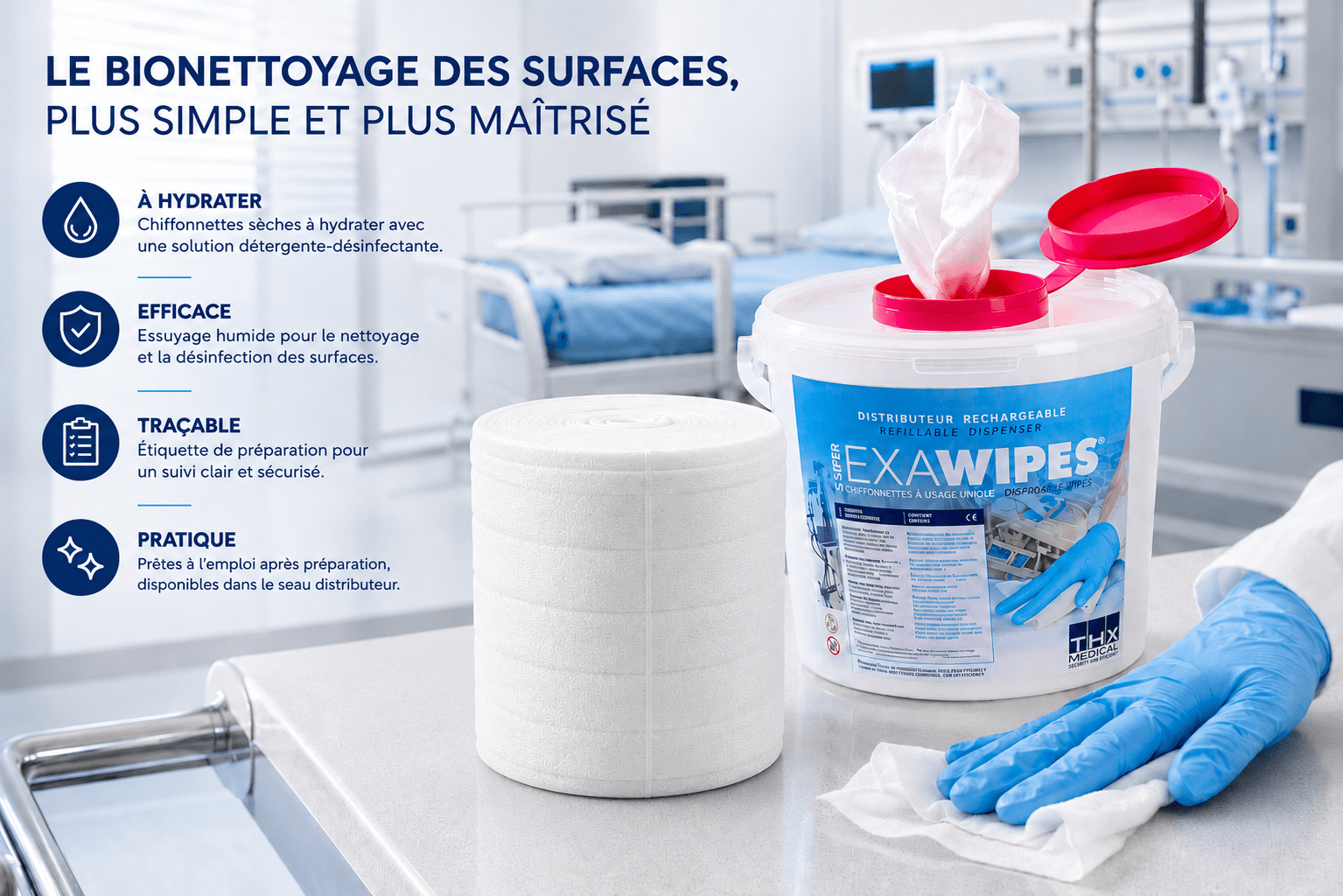 Bionettoyage des surfaces : pourquoi utiliser des chiffonnettes à hydrater ? - THX MEDICAL