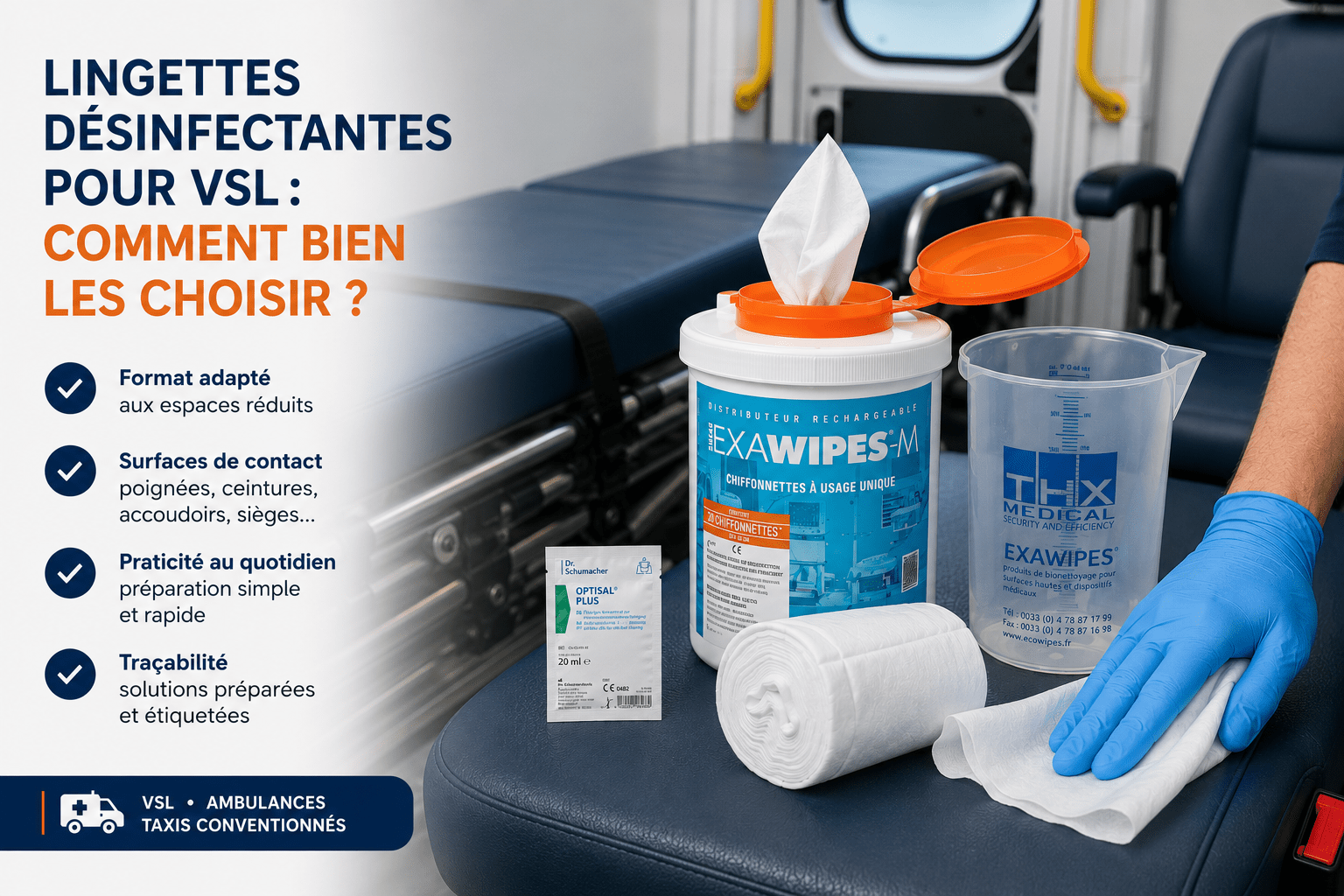 Lingettes désinfectantes pour VSL : comment bien les choisir ? - THX MEDICAL