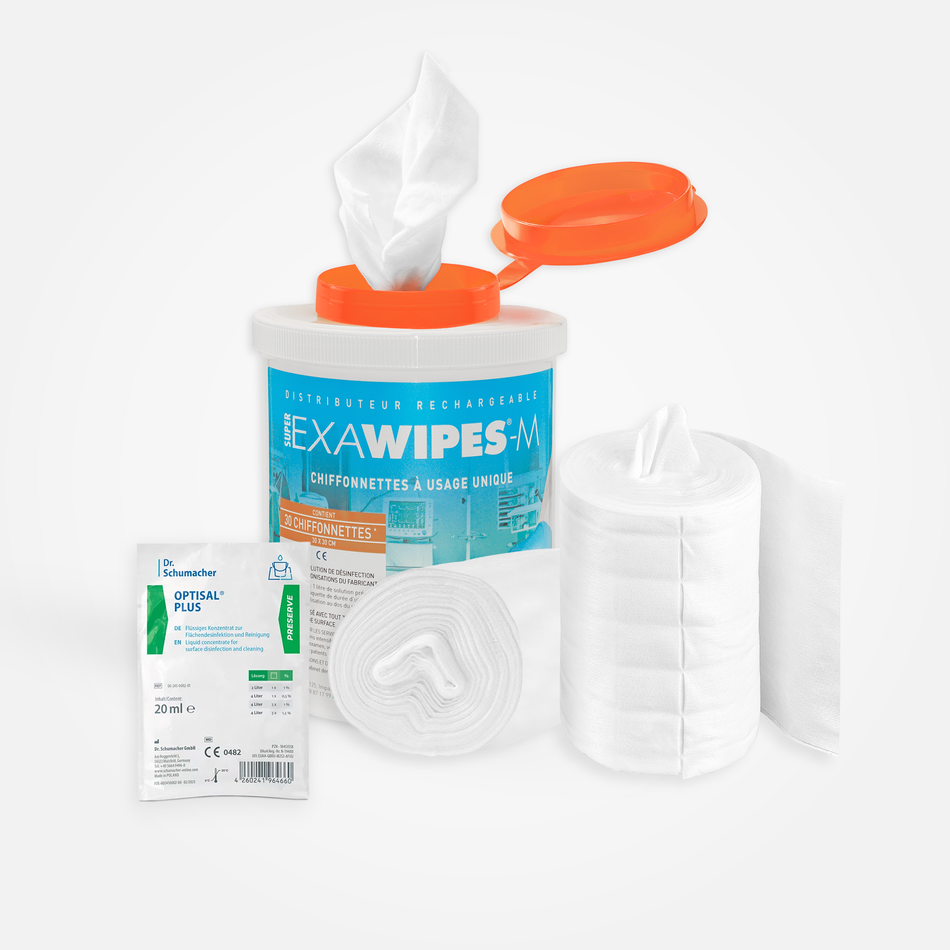 RECHARGES EXAWIPES-M COMPACT – AVEC DÉSINFECTANT