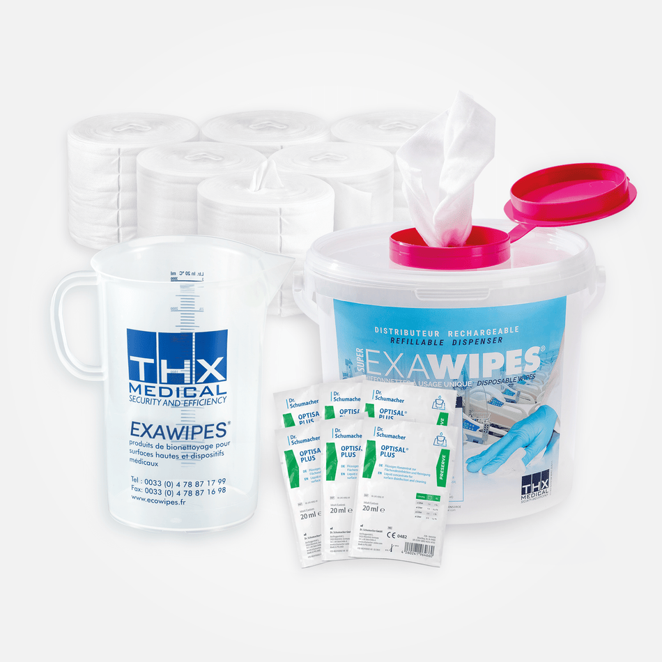 KIT DE DÉMARRAGE EXAWIPES - Lingettes sèches en rouleau à imbiber BIOWIPES/EXAWIPES | THX MEDICAL