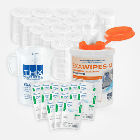 KIT DE DÉMARRAGE VÉHICULES SANITAIRES EXAWIPES-M - Lingettes sèches en rouleau à imbiber BIOWIPES/EXAWIPES | THX Medical