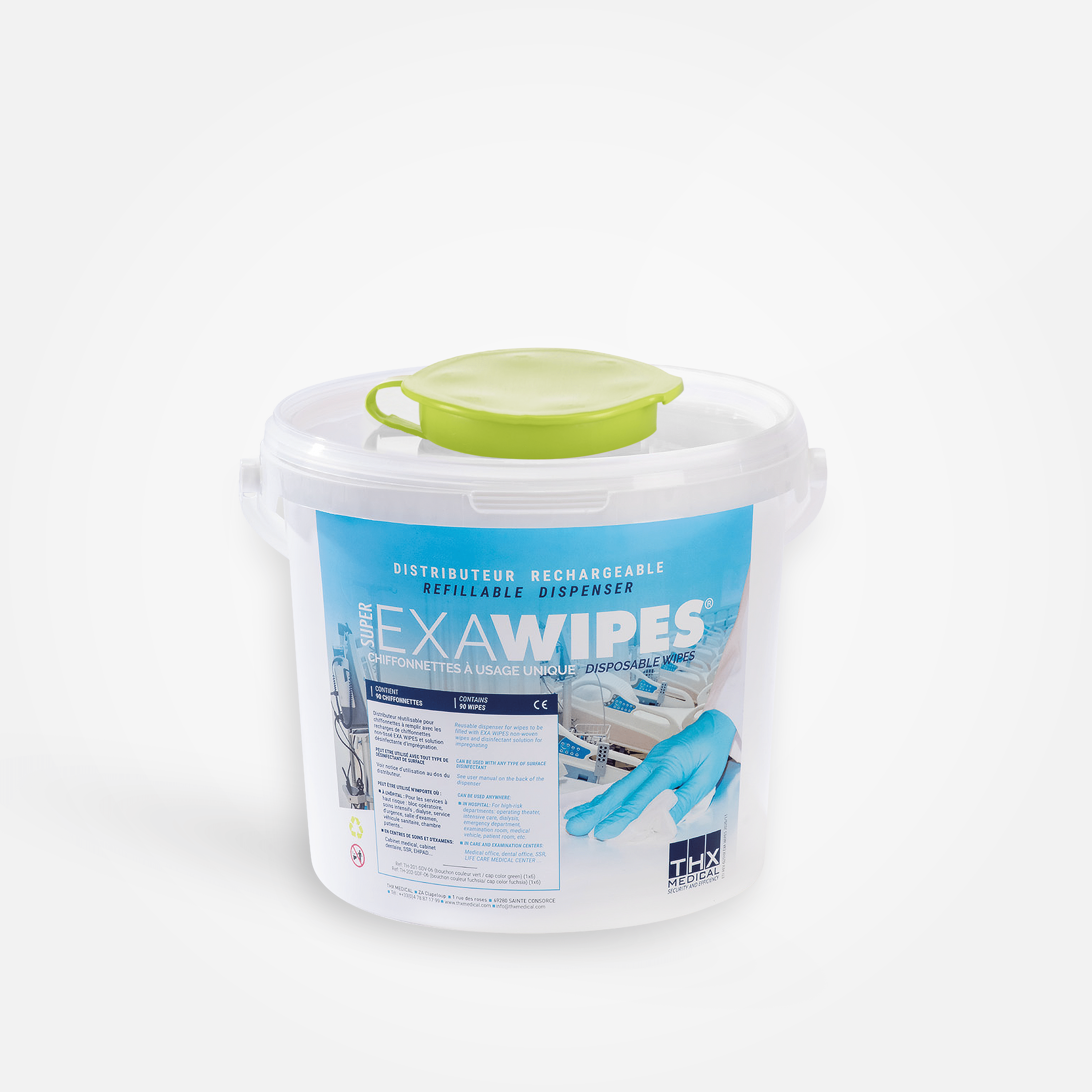 SEAU DISTRIBUTEUR EXAWIPES - Accessoires | THX MEDICAL