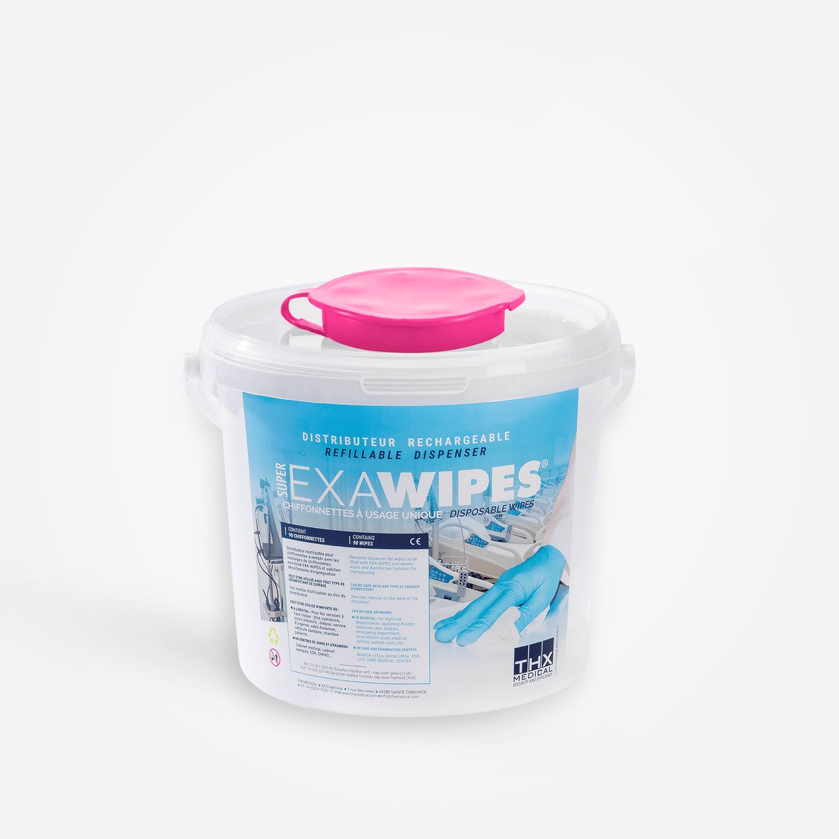 SEAU DISTRIBUTEUR EXAWIPES - Accessoires | THX MEDICAL